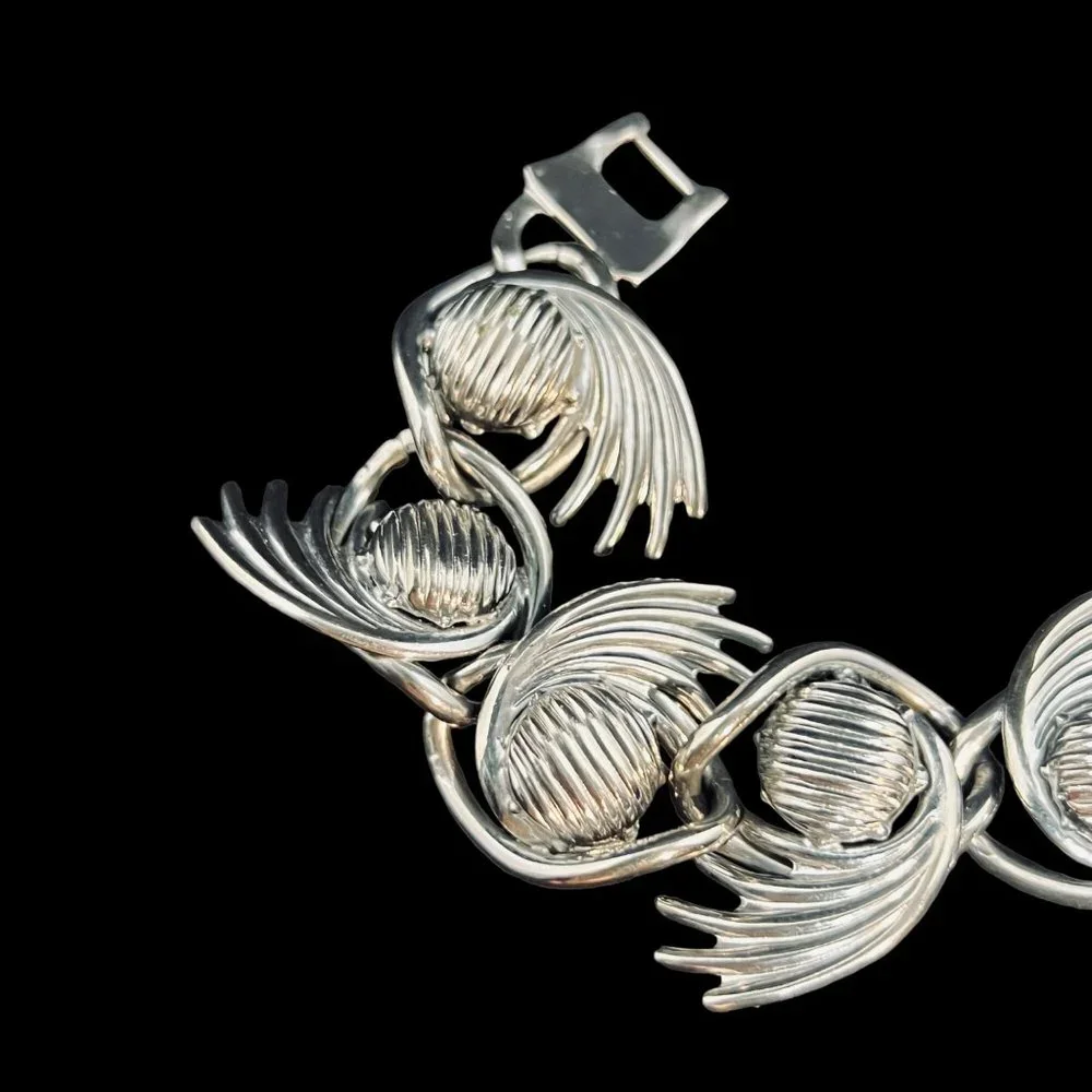 Vintage Ballou Silver Tone Comet Link Bracelet (4998) - Picture 2 of 8